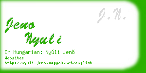jeno nyuli business card