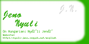 jeno nyuli business card